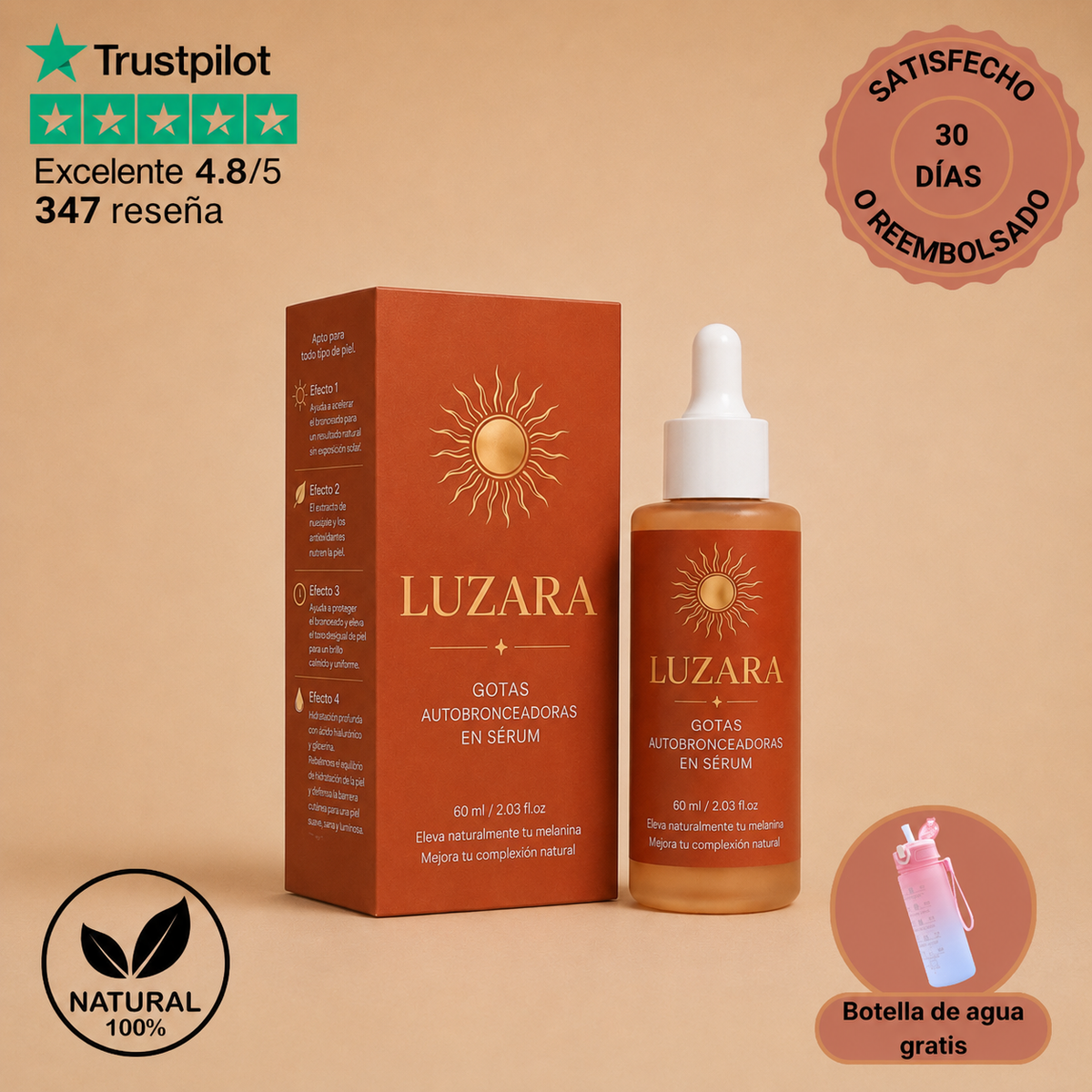 LUZARA - Tez bronceada natural durante todo el año.